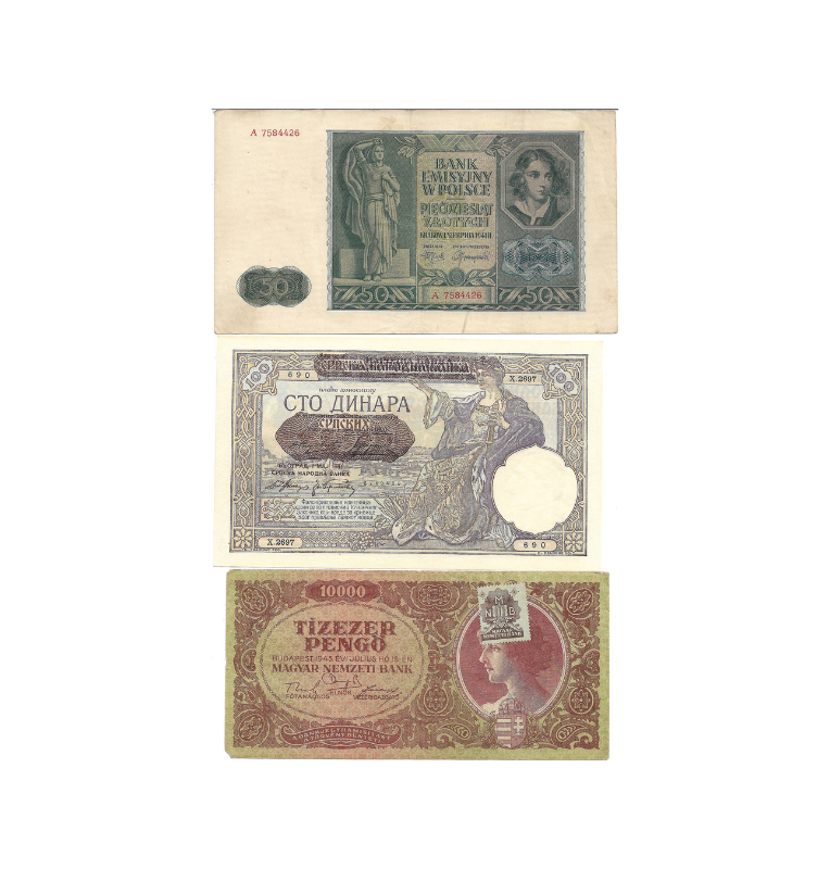 Set World War 5 billetes