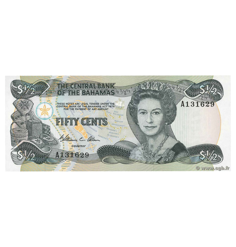Bahamas 1/2 Dollar 2019 Pick New