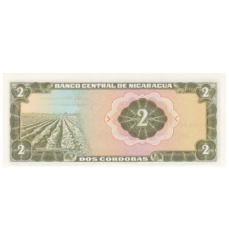 Nicaragua 2 Córdobas 1972 Pick 121