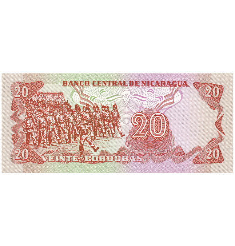 Nicaragua 20 Córdobas 1987 Pick 135