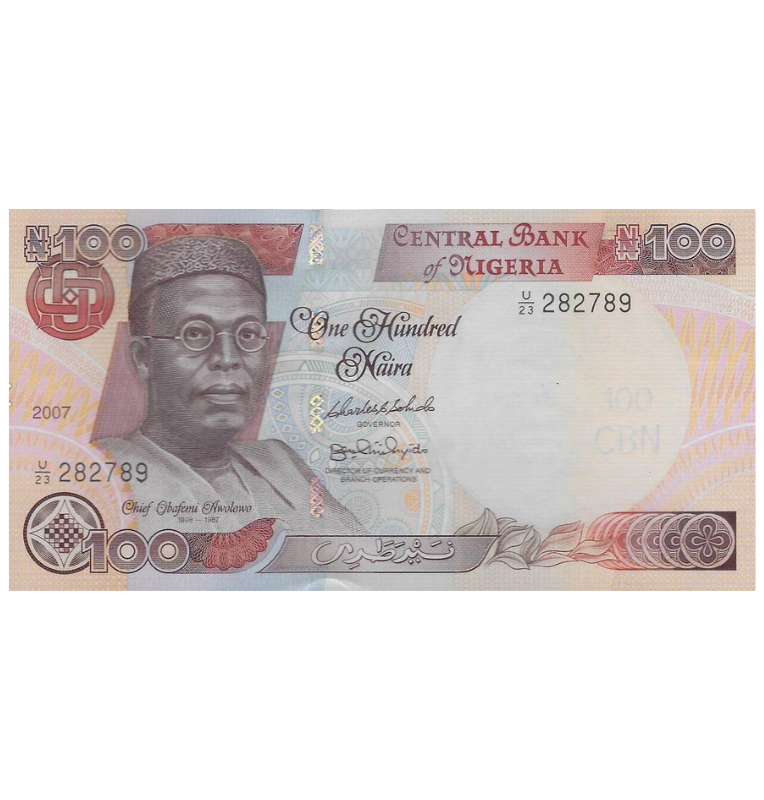 Nigeria 100 Naira 2007 Pick 28h