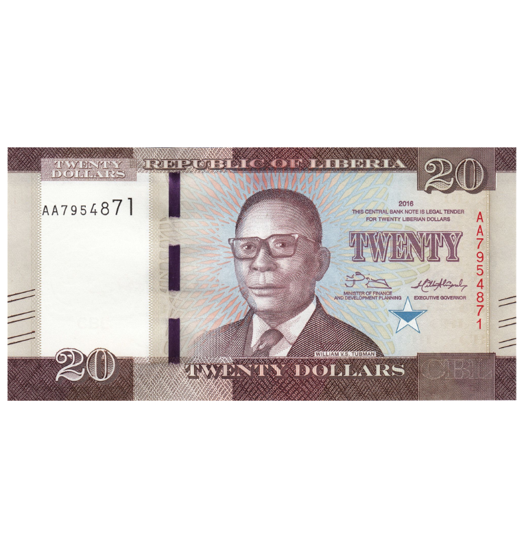 Liberia 20 Dólares 2016 Pick 33a