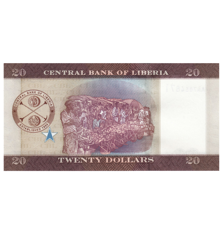 Liberia 20 Dólares 2016 Pick 33a