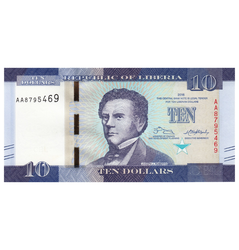 Liberia 10 Dólares 2016 Pick 32a