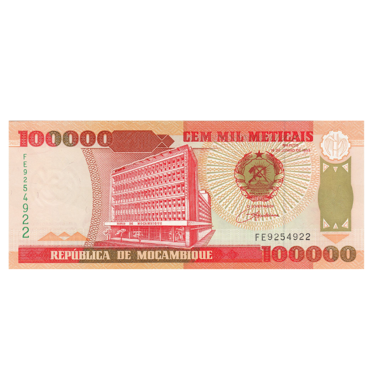Mozambique 100.000 Meticales 1993 Pick 139