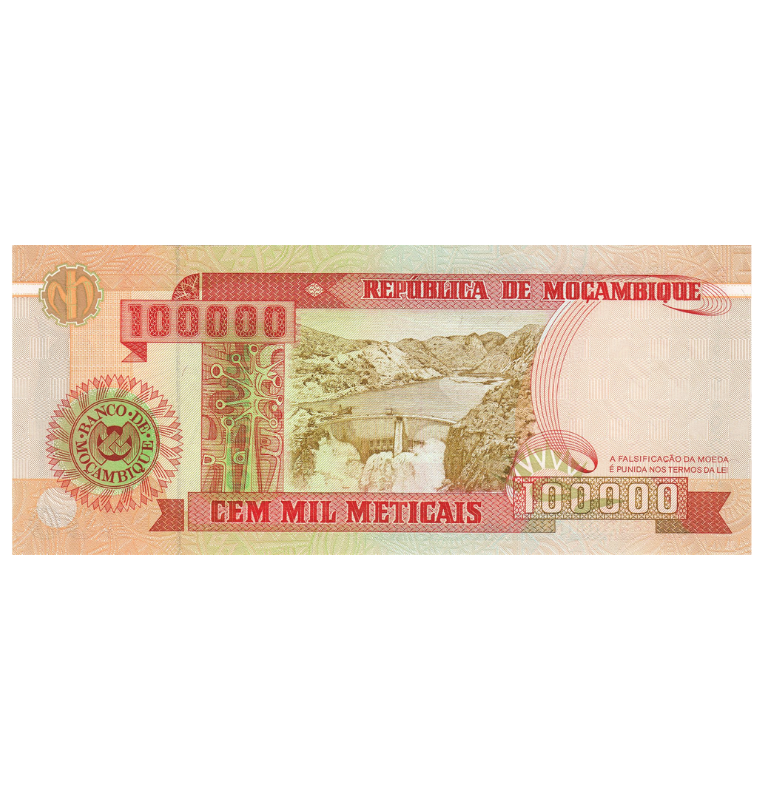 Mozambique 100.000 Meticales 1993 Pick 139