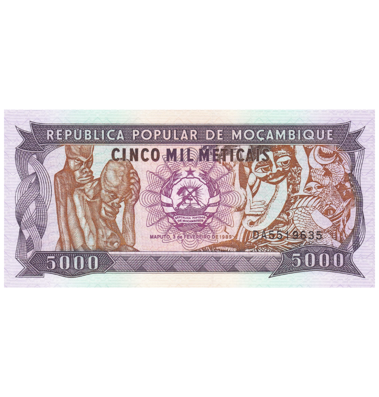 Mozambique 5.000 Meticales 1989 Pick 133b