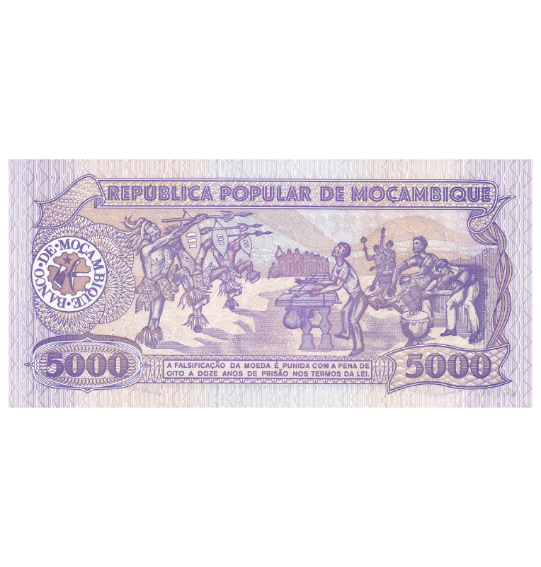 Mozambique 5.000 Meticales 1989 Pick 133b