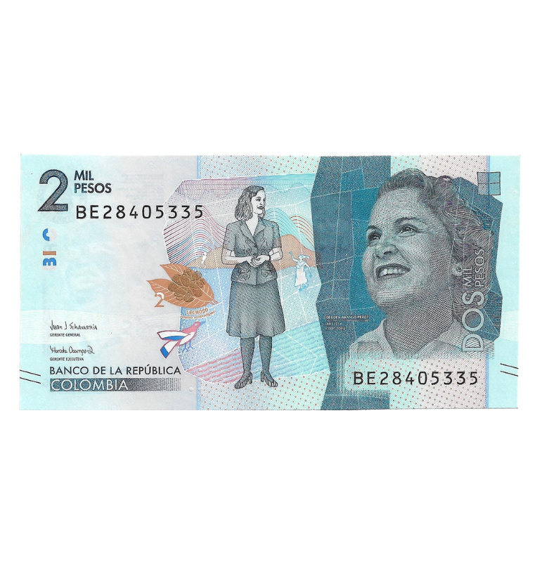 Colombia 2.000 Pesos 2019 Serie BE