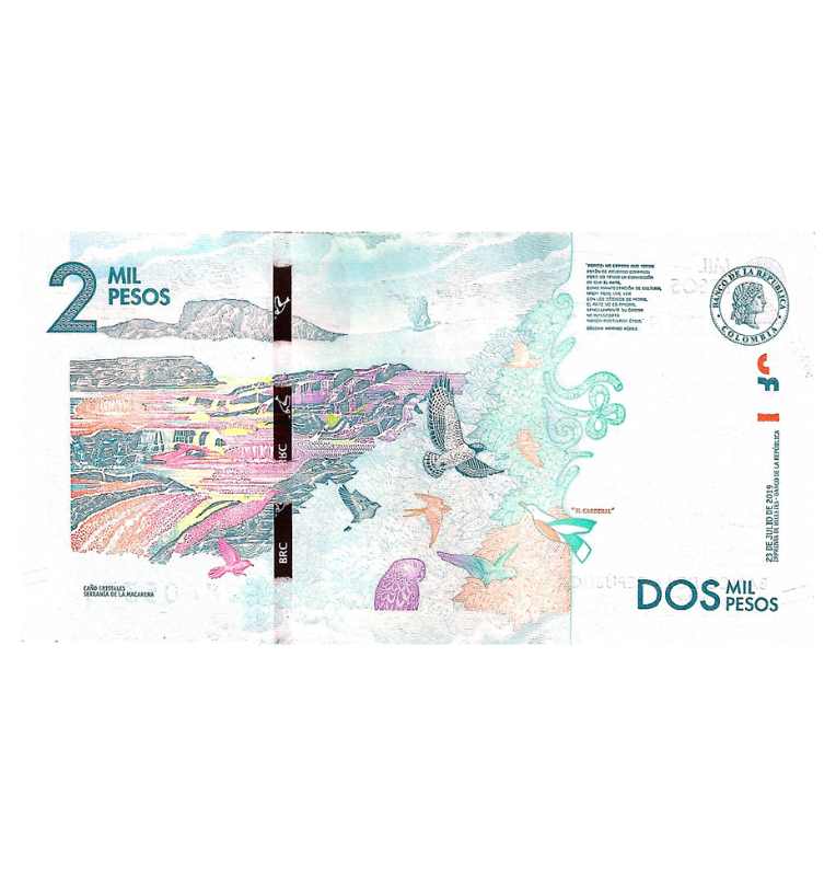 Colombia 2.000 Pesos 2019 Serie BE