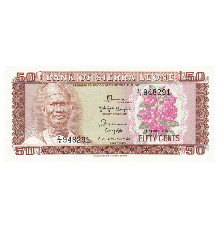 Sierra Leona 50 Cents 1984 Pick 4