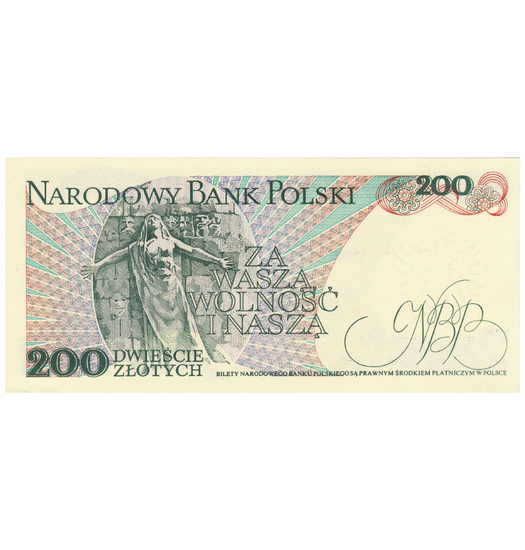 Polonia 200 Zlotych 1986-1988 Pick 144