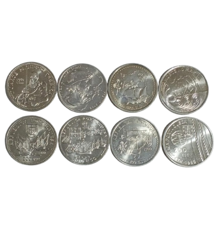 Portugal set de 4 monedas 200 Escudos 1999
