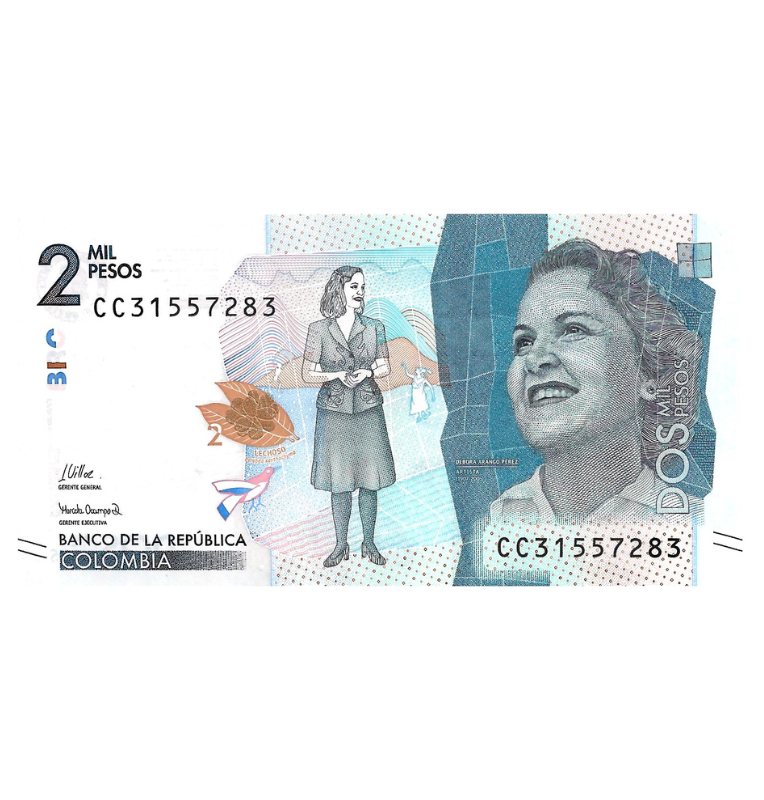 Colombia 2.000 Pesos 2022 Serie CC