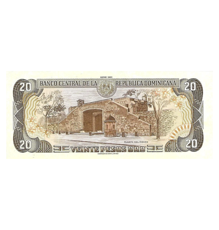 República Dominicana 20 Pesos Oro 1990