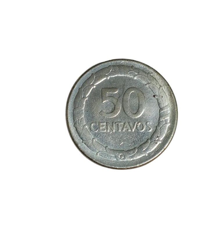 Colombia 50 Centavos 1947 Ley 500. NO UNC