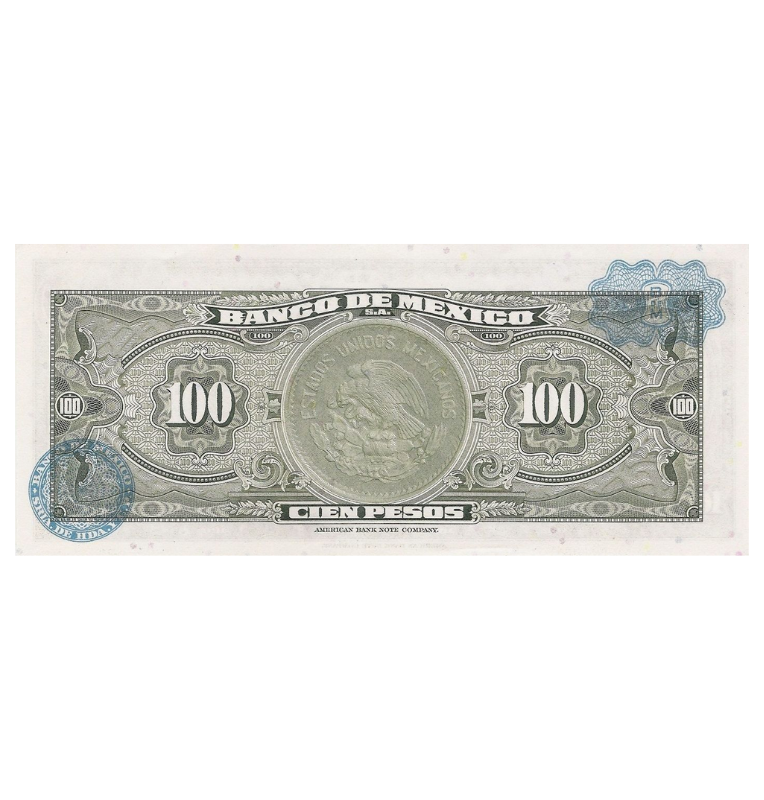 México 100 Pesos 1970-1972 Pick 61 NO UNC