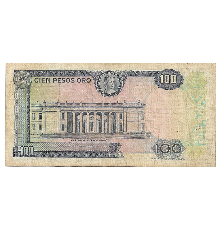 Colombia 100 Pesos Oro 1 Enero 1968 NO UNC