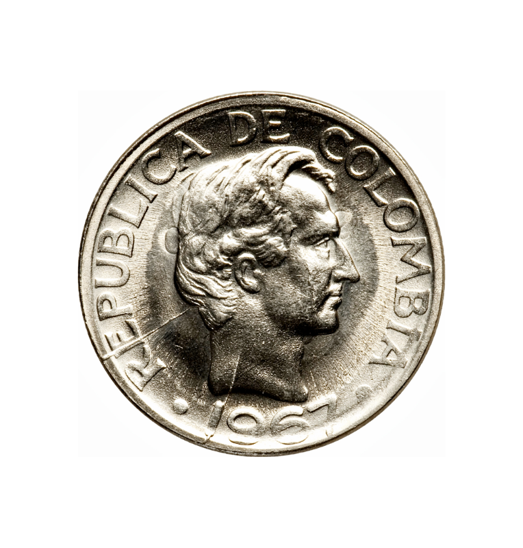 Colombia 20 Centavos 1967 - 1969. NO UNC