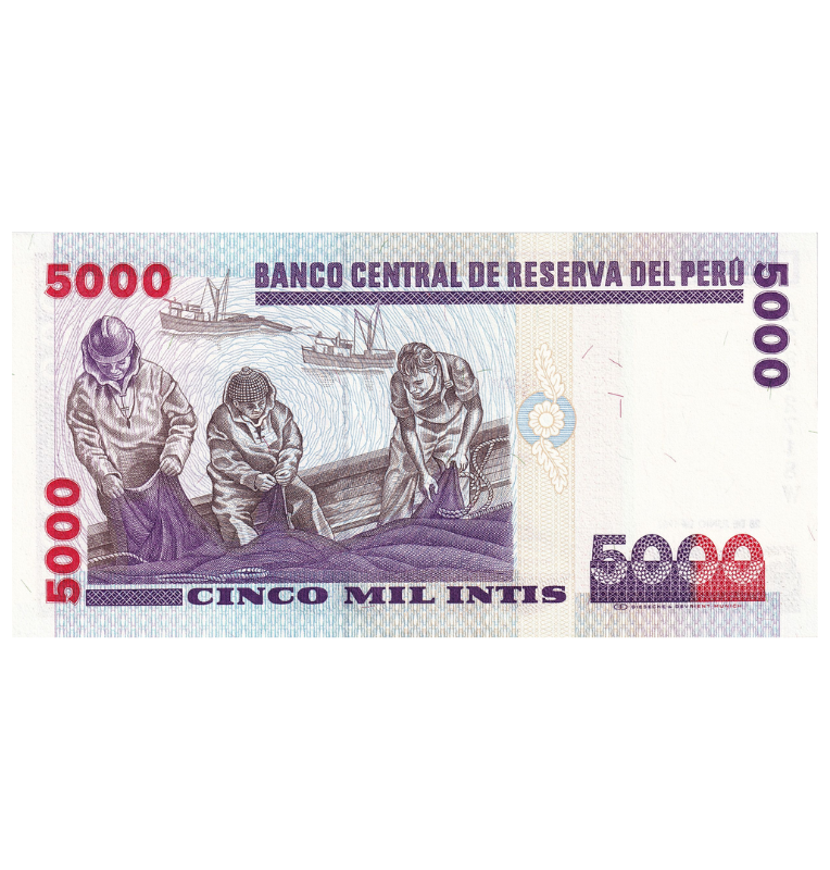 Perú 5.000 Intis 1988 Pick 137 NO UNC