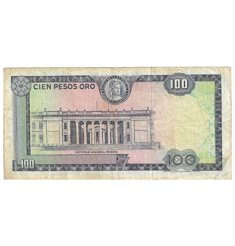 Colombia 100 Pesos Oro 1974 NO UNC