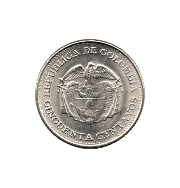 Colombia 50 Centavos 1963 NO UNC