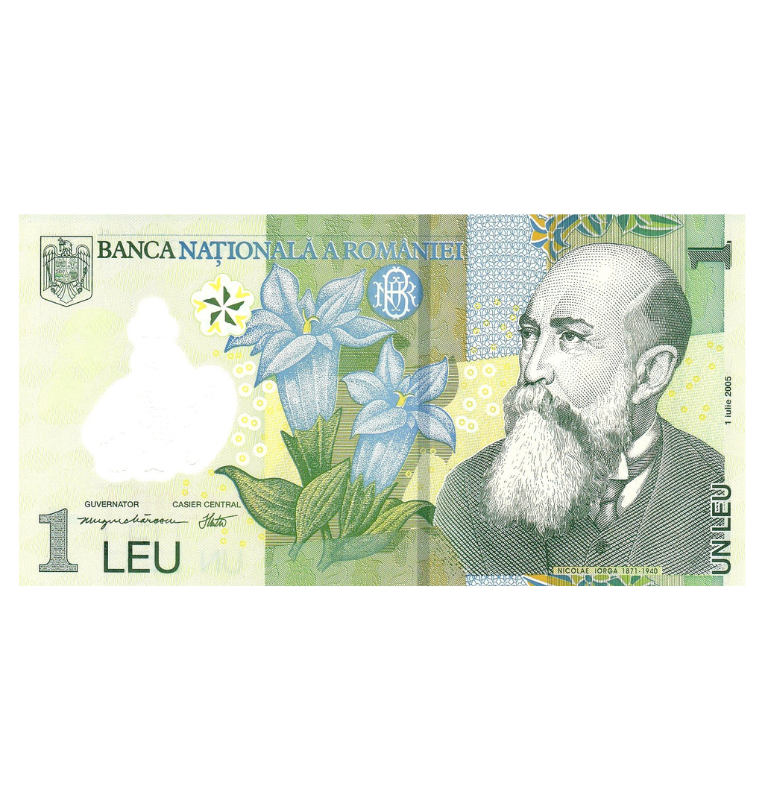 Rumanía 1 Lei 2005 Pick 117 Polímero