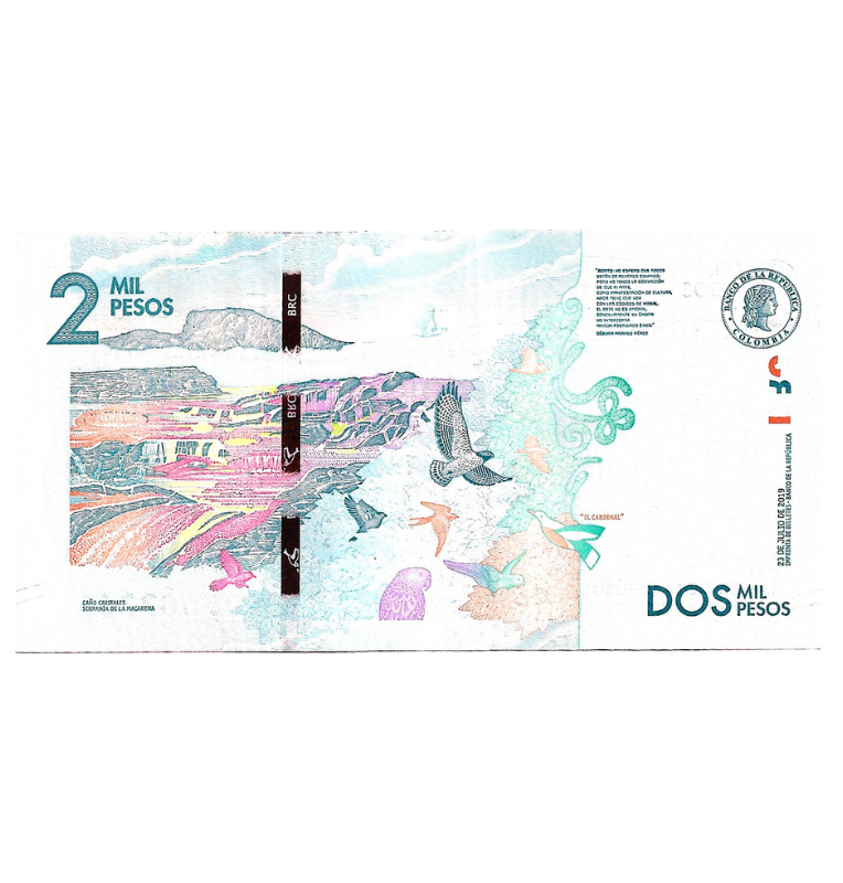 Colombia 2.000 Pesos 2019 Serie BF