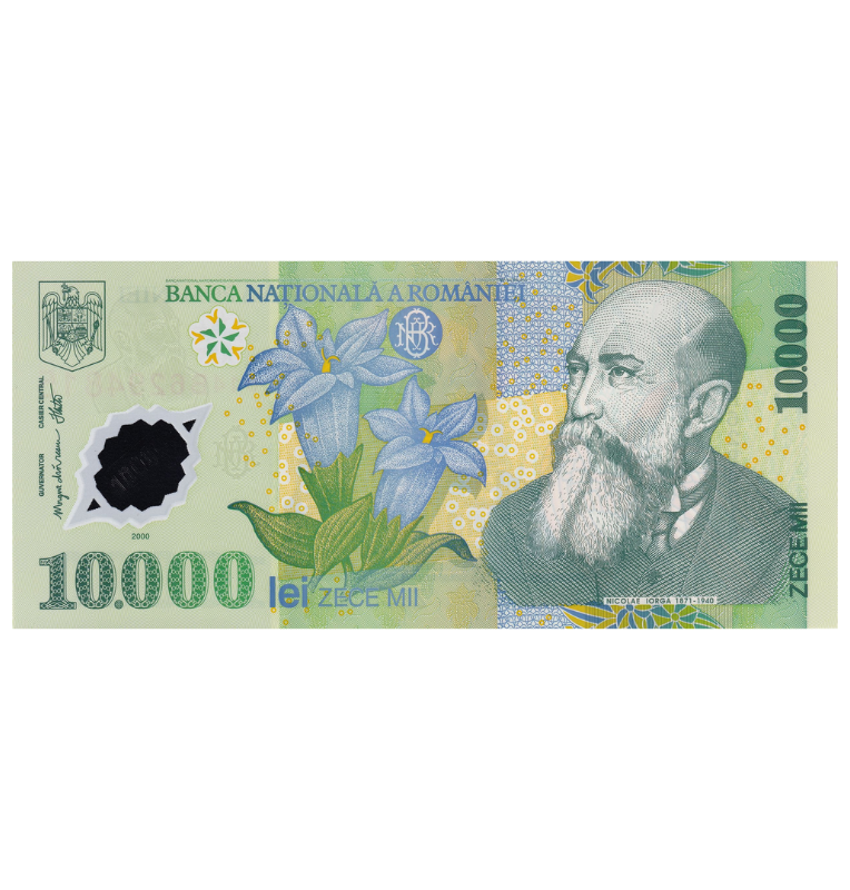 Rumania 10.000 Lei 2000 Pick 112 Polímero