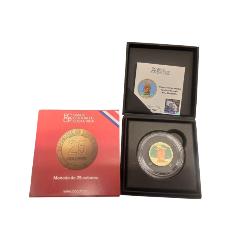 Costa Rica 25 Colones 2023 Emisión conmemorativa Provincia de Limón