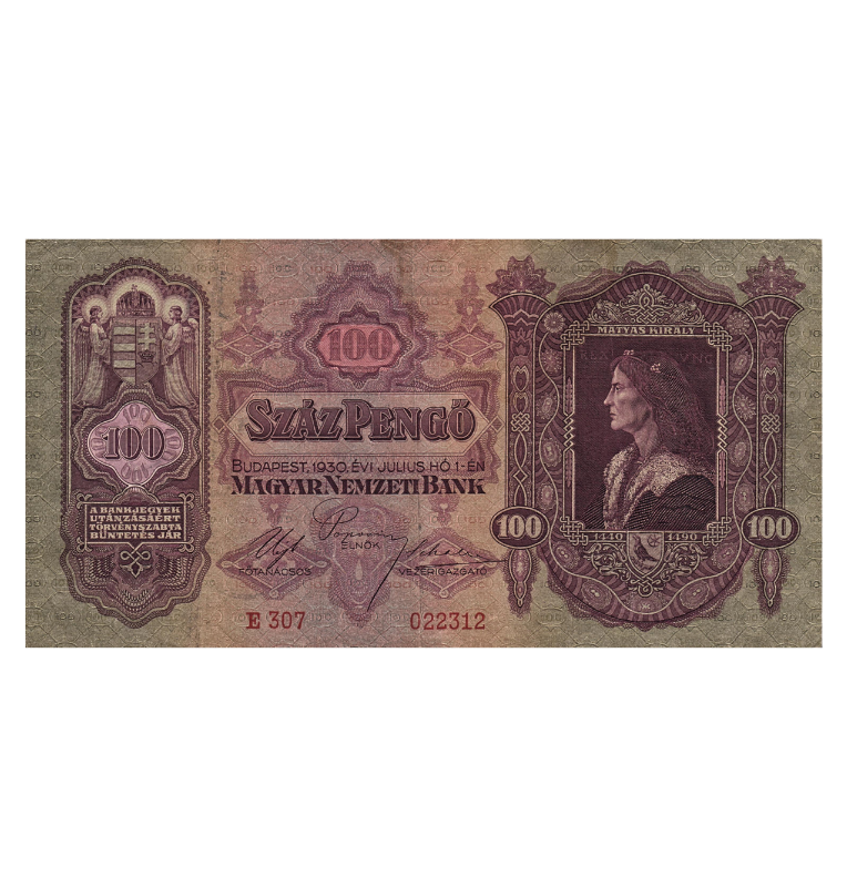 Hungria 100 Pengo 1930 Pick 98 NO UNC