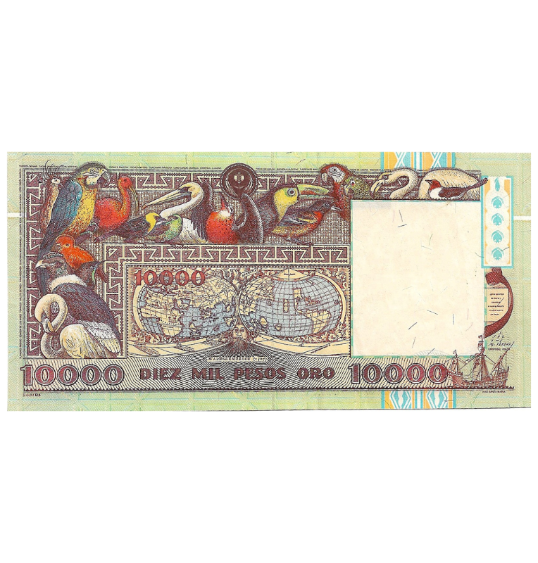 Colombia 10.000 Pesos Oro 1992 Embera. NO UNC. Tiene pinholes