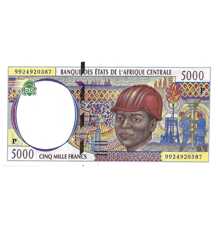 República Chad 5.000 Francos 1999 Pick 604Pe