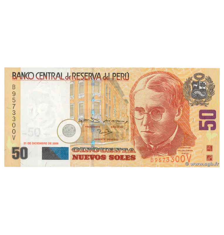 Perú 50 Nuevos Soles 2006 Pick 180 NO UNC