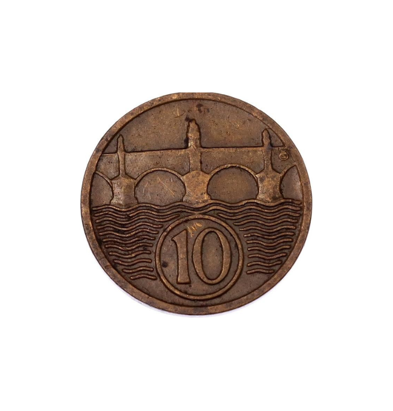 Checoslovaquia 10 Haleru 1933 KM 3. NO UNC