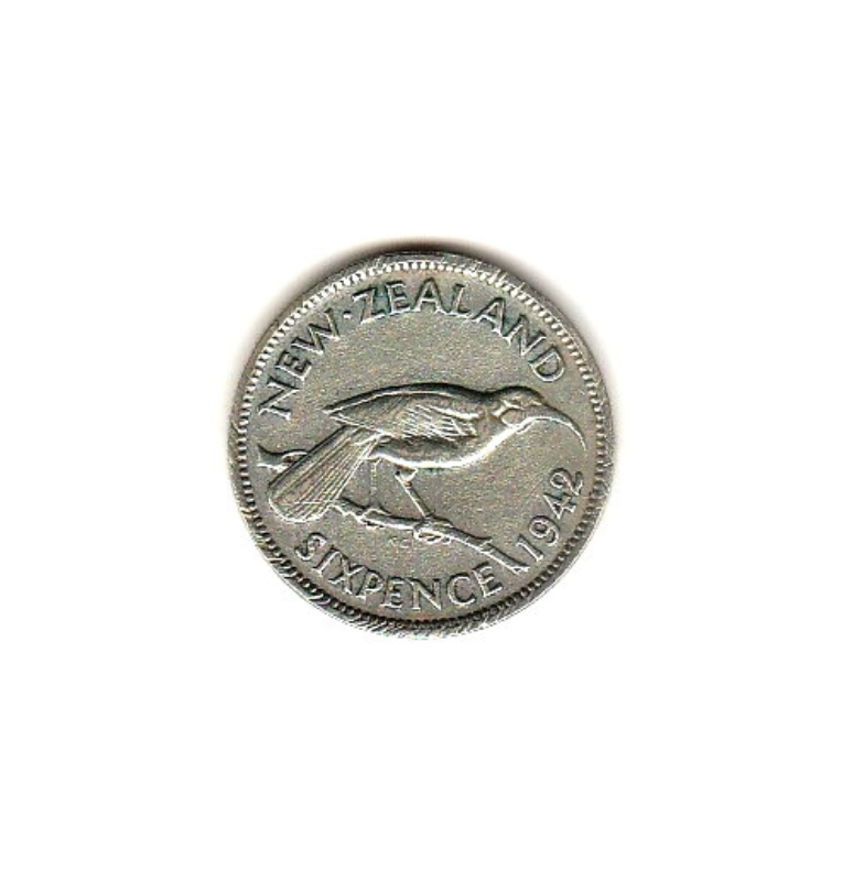 Nueva Zelanda 6 Pence 1937-1942 Km 8 NO UNC