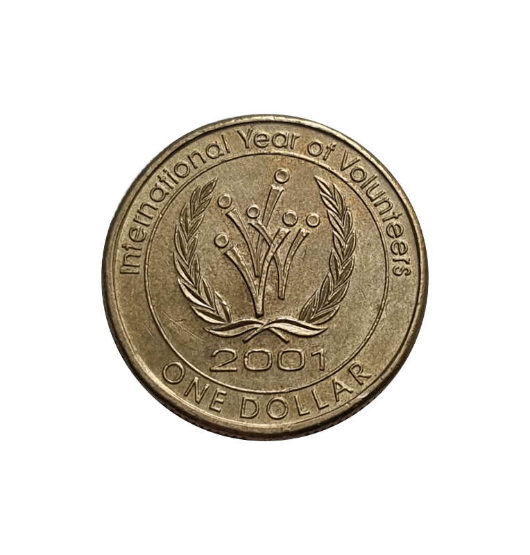 Australia 1 Dólar 2001 km 682. Año Internacional de los Voluntarios NO UNC