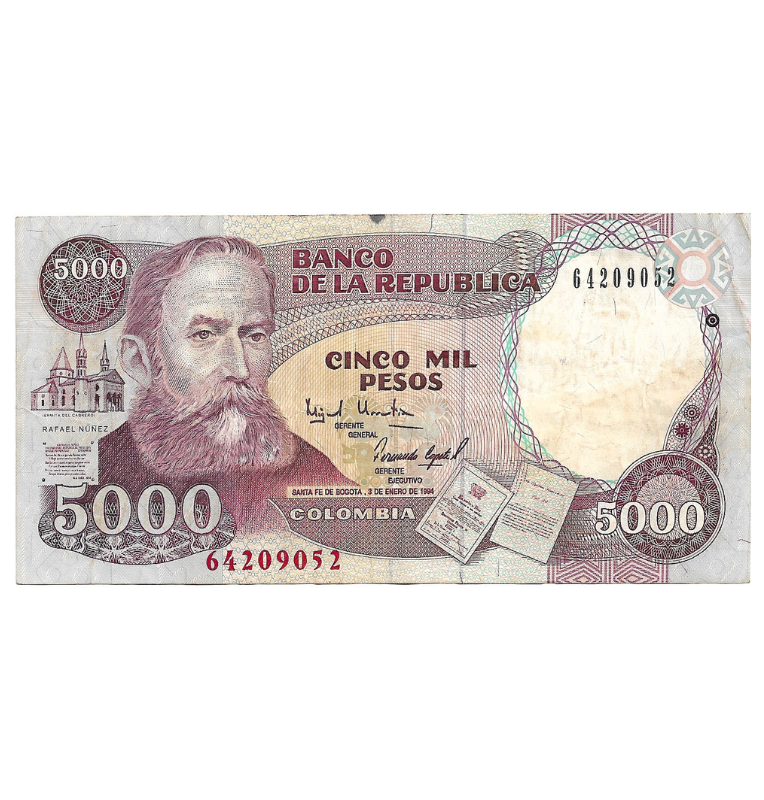 Colombia 5.000 Pesos 1994 NO UNC