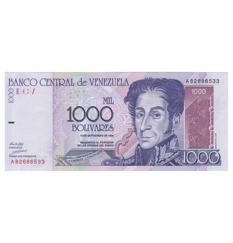 Venezuela 1.000 Bolívares 1998 Pick 79 NO UNC
