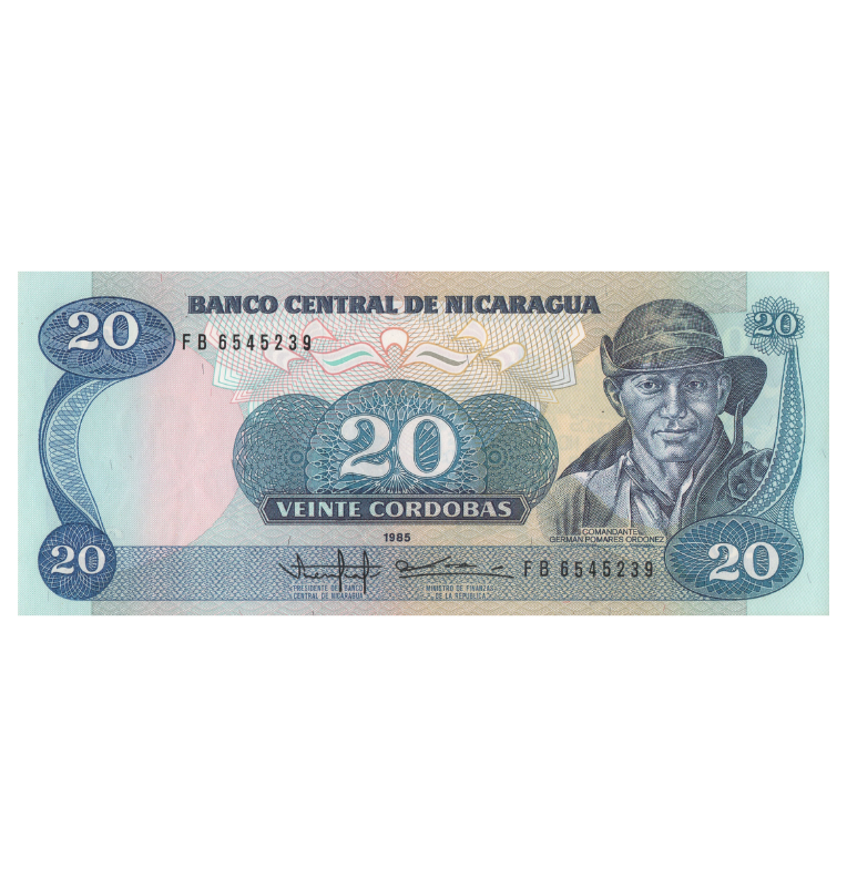 Nicaragua 20 Córdobas 1985 Pick 152a
