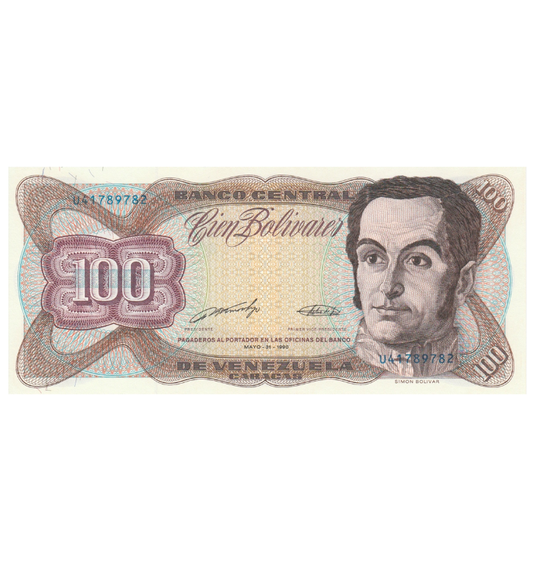 Venezuela 100 Bolívares 1992 - 1998 NO UNC