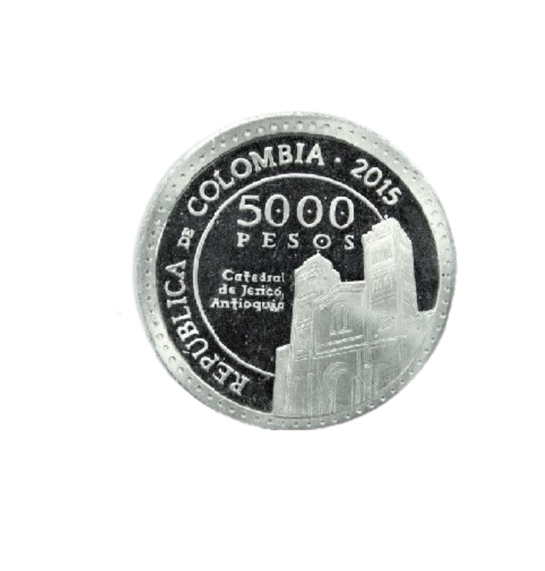 5,000 Pesos 2017 Coin - Commemorative of the Holy Mother Laura Montoya Upegui NO UNC