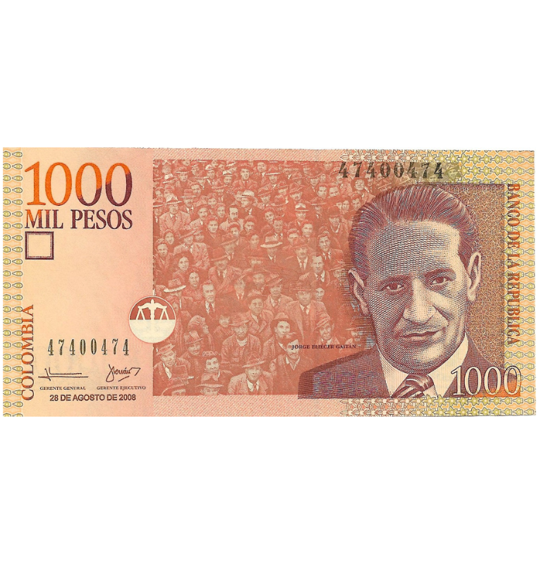 Colombia 1.000 Pesos 2008 Radar 647400474 (Formato pequeño)