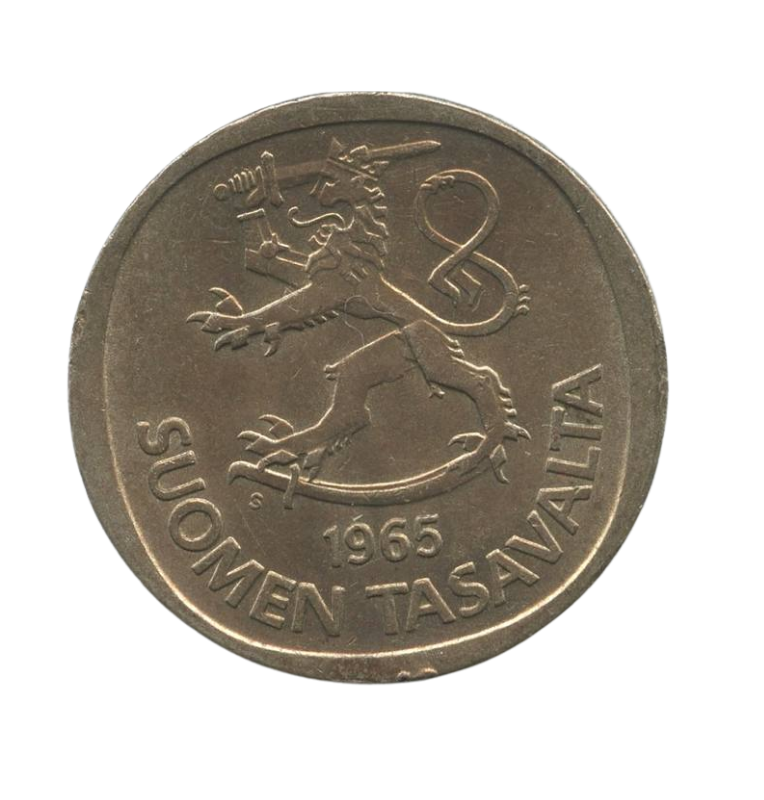 Finlandia 1 Markka 1964 Ley 350 NO UNC