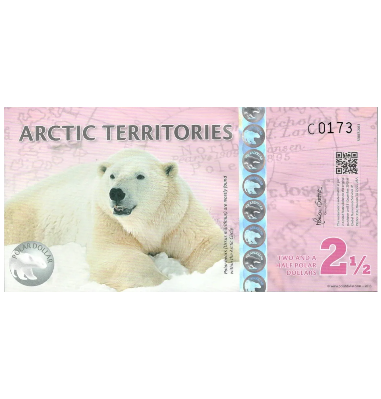 Territorios Árticos 2,5 Dólares Polares 2013 Pick n.l