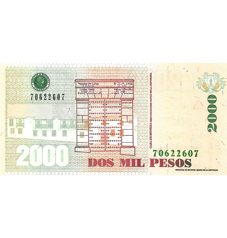 Colombia 2.000 Pesos 2014 Radar 70622607