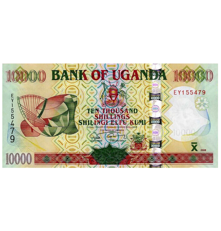 Uganda 10.000 Shillings 2008 Pick 45b