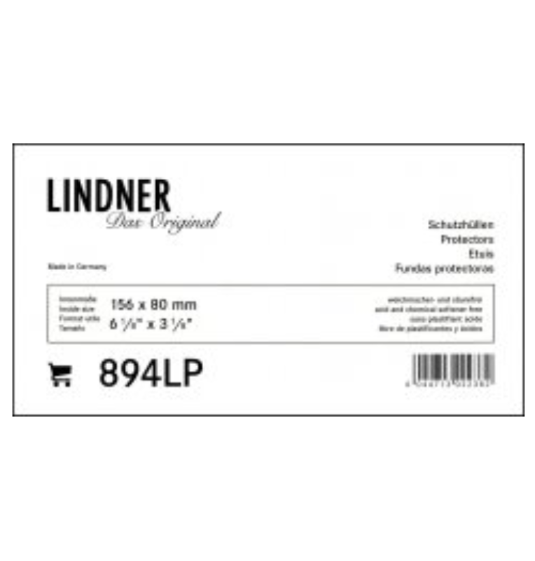Fundas protectoras Linder 156 x 80 mm para billetes paquete de 50 unidades
