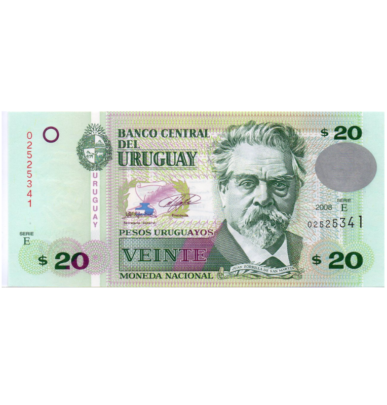 Uruguay 20 Uruguayan Pesos 2008 Pick 86a