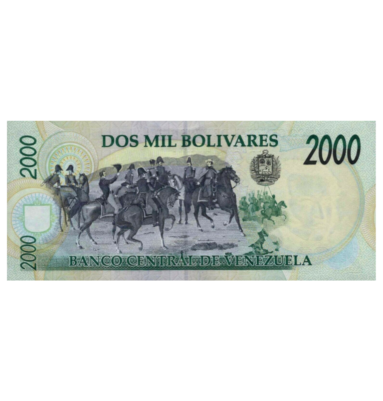 Venezuela 2000 Bolívares 1998 Pick 77